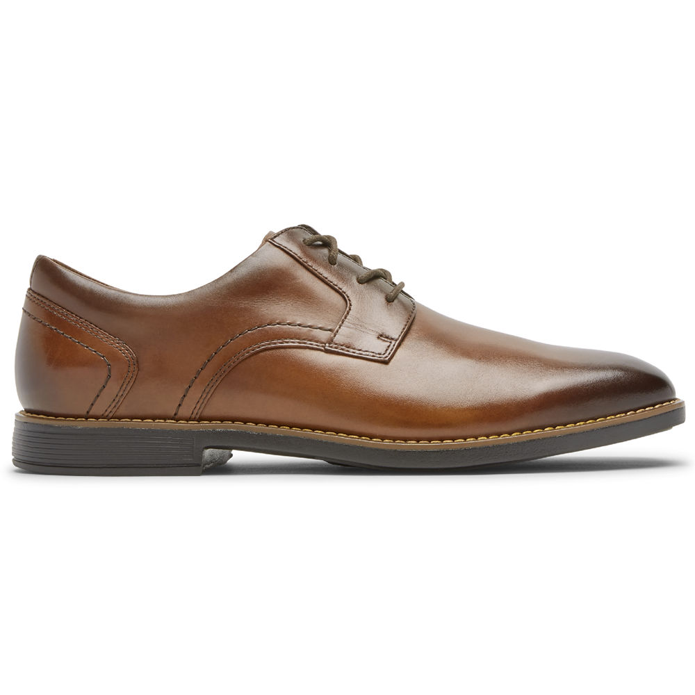 Rockport Lace Up For Mens Brown - Slayter Plain Toe Shoe - OH6143902